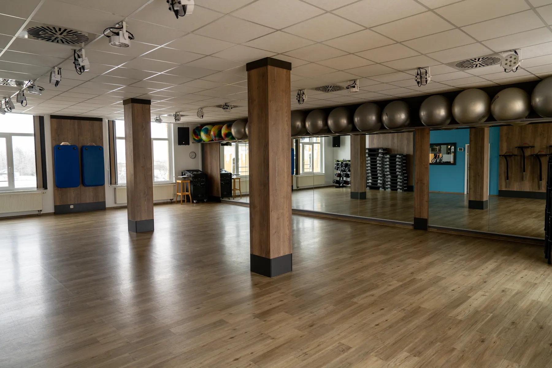 Kursraum für Gruppenkurse im Westend Sport Plauen